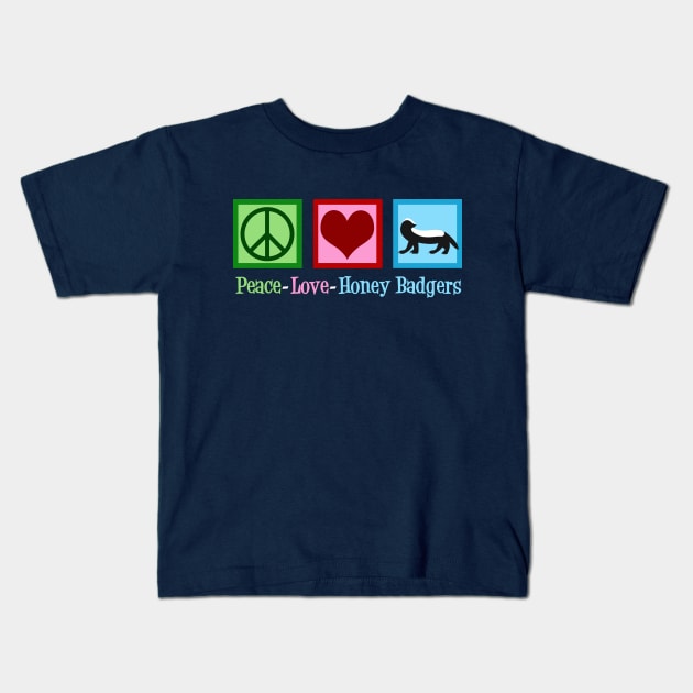 Honey Badger Love Kids T-Shirt by epiclovedesigns